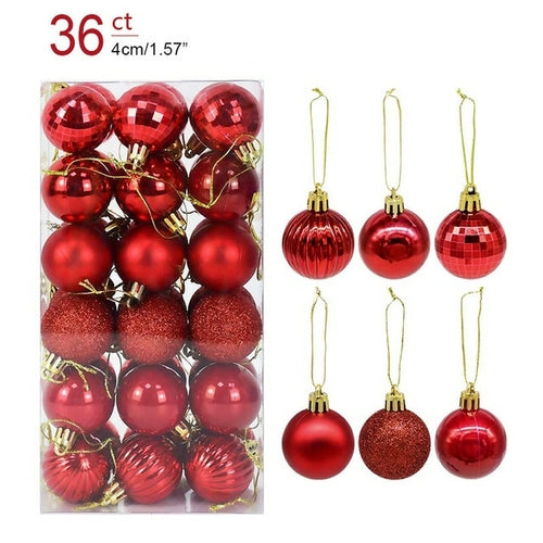 1box Christmas Balls Christmas Tree Ornaments Ball Xmas Hanging Tree