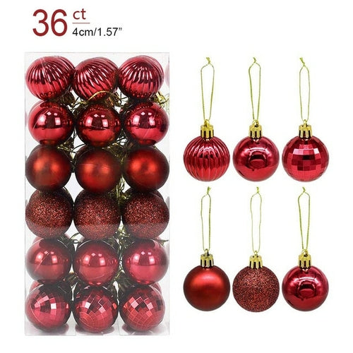 1box Christmas Balls Christmas Tree Ornaments Ball Xmas Hanging Tree