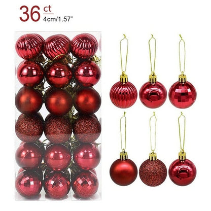 1box Christmas Balls Christmas Tree Ornaments Ball Xmas Hanging Tree