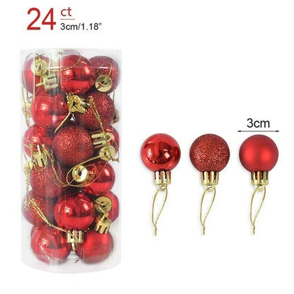 1box Christmas Balls Christmas Tree Ornaments Ball Xmas Hanging Tree