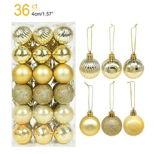 1box Christmas Balls Christmas Tree Ornaments Ball Xmas Hanging Tree