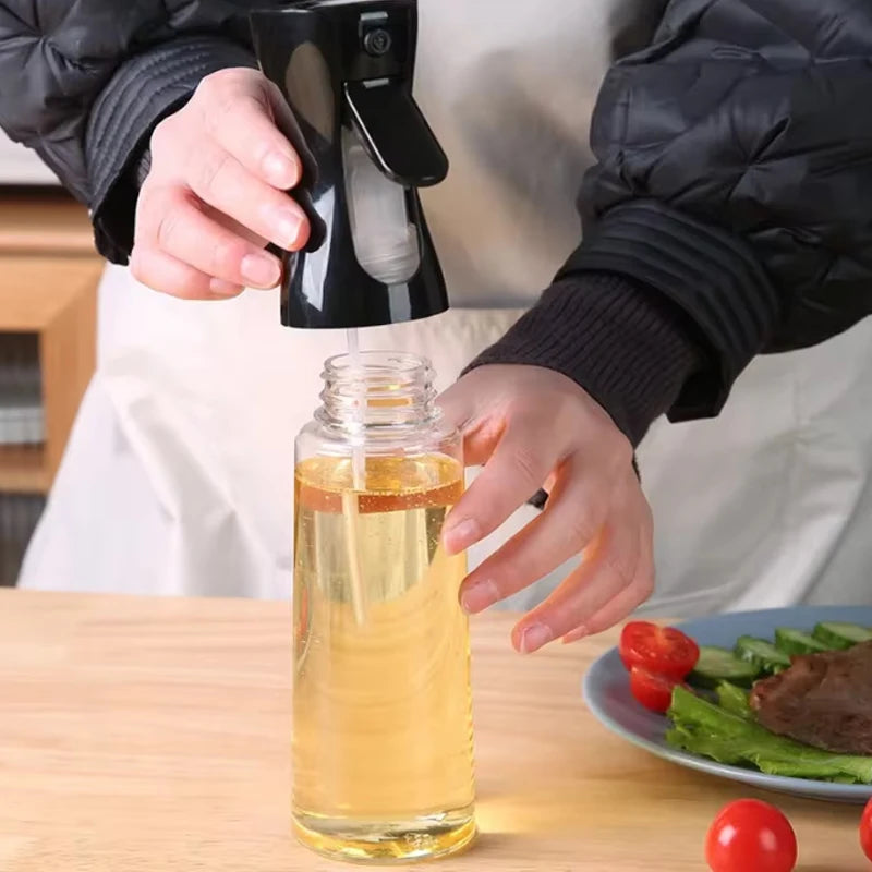 1PC Kitchen Household Oil Spray Bottle Press-type Oil Kettle Oil