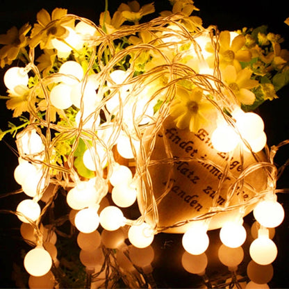 10M USB/Battery Power Ball LED String Lights Garland Lights  Outdoor