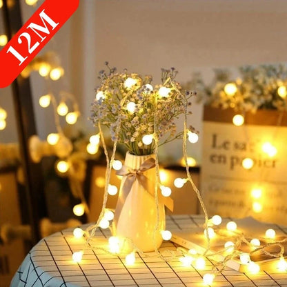 10M USB/Battery Power Ball LED String Lights Garland Lights  Outdoor