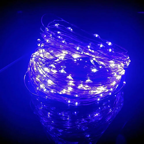 1m/10m/20m LED USB String Lights Copper Silver Wire Garland Light